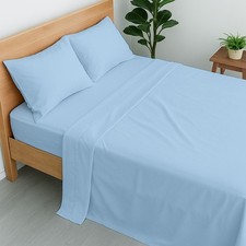 RV Bunk Sheet Set 42x80 100 Cotton Sky Blue 4 Piece Deep Pocket