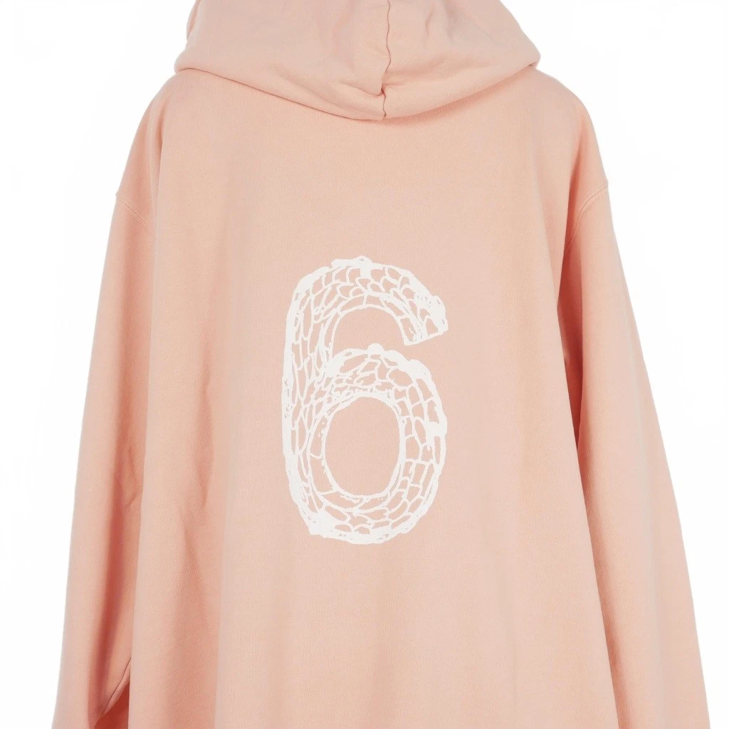 Abito Maison Margiela MM6 stampa serpente oversize con cappuccio rosa M