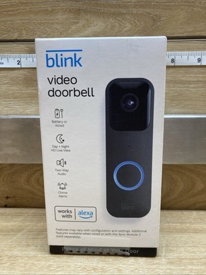 Blink Video Doorbell 1080p HD, Battery or Wired, Two way audio, works with Alexa