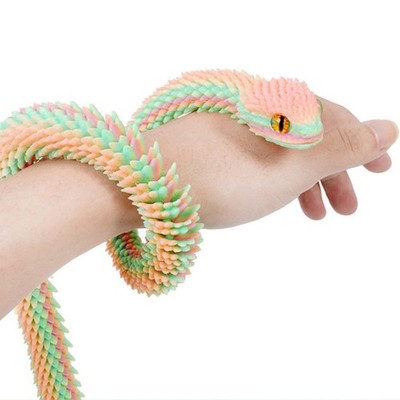 New 30cm 3D Printed Snake Figurine 3D Printed Animals Desk Decor Funny Ornament_