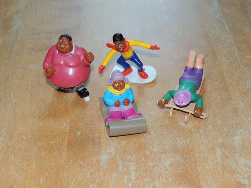 4 Vintage 1990 White Castle Fat Albert & Junkyard Gang Complete Set NICE!