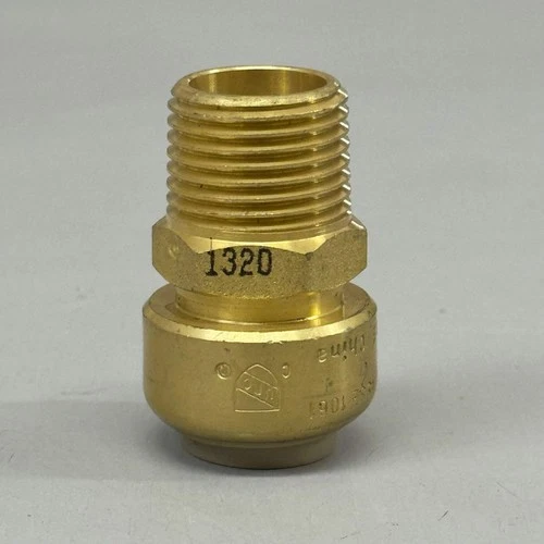 JONES STEPHENS (3 Pack) Plumbite Push On Male Adapter 1/2"x1/2" Brass C77417LF - Picture 4 of 8