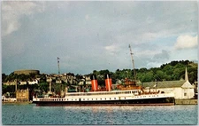 RMS King George V Steamship at Oban Perth Scotland Vintage Postcard