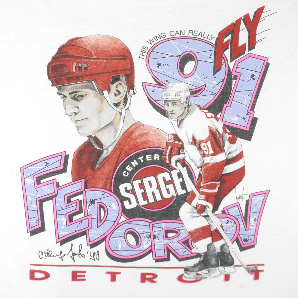 SERGEI FEDOROV Detroit Red Wings T-shirt White unisex S-5Xl JJ5544