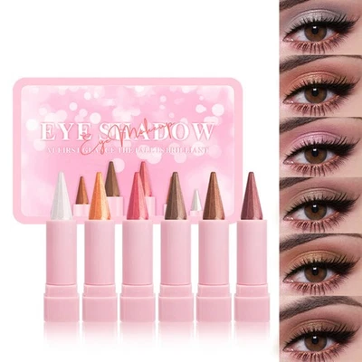 Frauen Lidschattenstift-Set Für Das Tägliche Make-up Set Mit 6 Stück Glitzernd - Bild 1 von 4