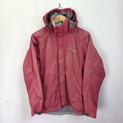 Berghaus Jacket Womens UK 10 Pink Lightweight Full Zip Rain Hiking Coat Hooded