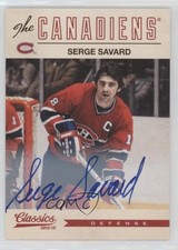 2012-13 Panini Classics Signatures Auto Serge Savard #112 Auto HOF 0i5j