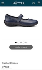 Image of BNIB Hotter French Navy Blue Shake II  Mary Jane Shoes Size UK 7 EU41 FREE P&P 