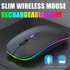 Wireless Mouse Gaming Mouse Backlight USB Compatible RGB Rechargeable Mice