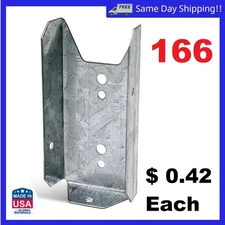 Lot of 166 FB ZMAX Galvanized Fence Rail Bracket for 2x4 Nominal Lumber FB24Z