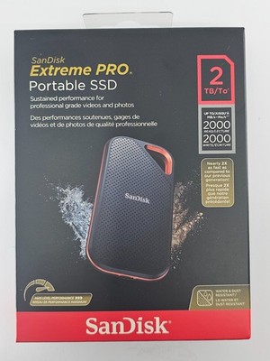 SanDisk Extreme PRO 2TB Portable SSD V2 USB-C 3.2 IP65 Neu original versiegelt