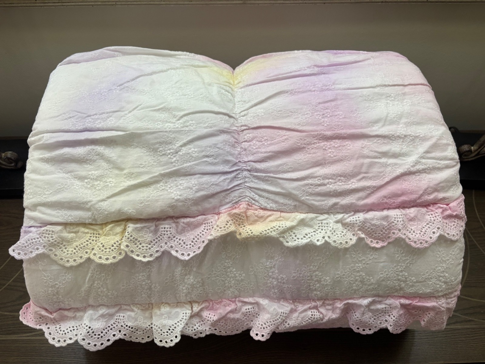 Pottery Barn Kids LoveShackFancy Rainbow Tie-Dye Quilt Twin/XL