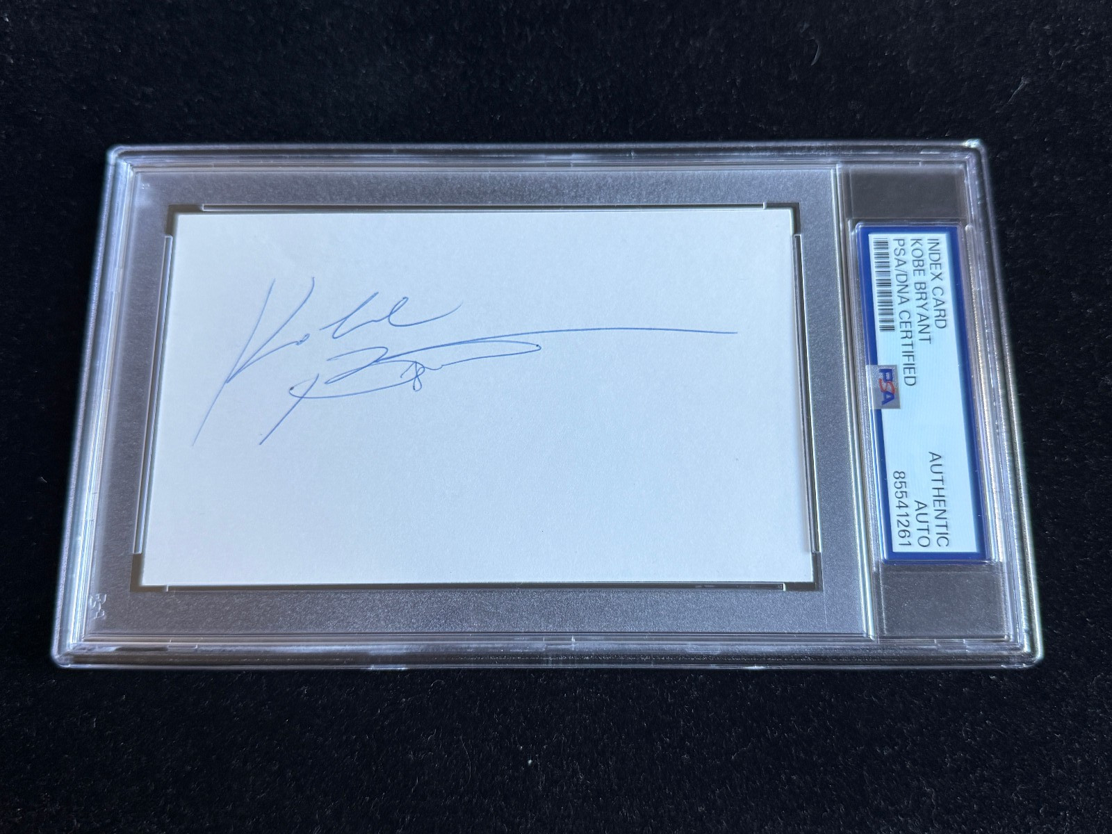Kobe Bryant signed 3x5 Index Card PSA DNA Slab Vintage Basketball Auto HOF C5168 view 2