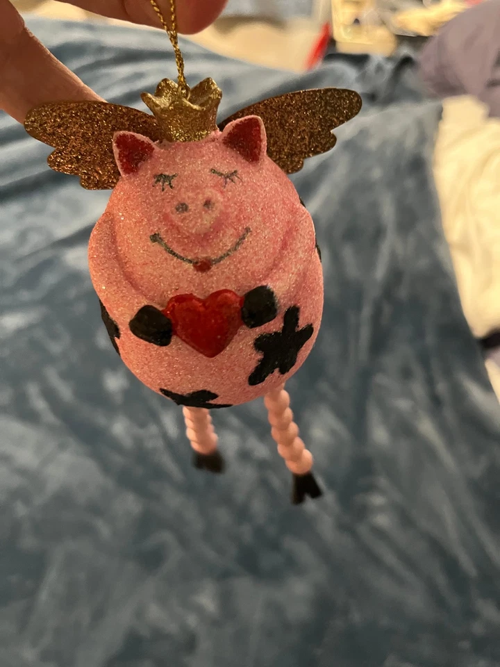 Reina Cerdo con Alas de Hadas Estatuilla Adorno Foto 2 de 4