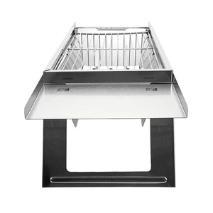 Pliable petit charbon de grille en acier inoxydable Portable BBQ Grill pour le camping