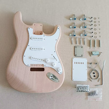 ST DIY Electric Guitar Kit Mahogany Body Rosewood Fretboard Maple Neck Tremolo