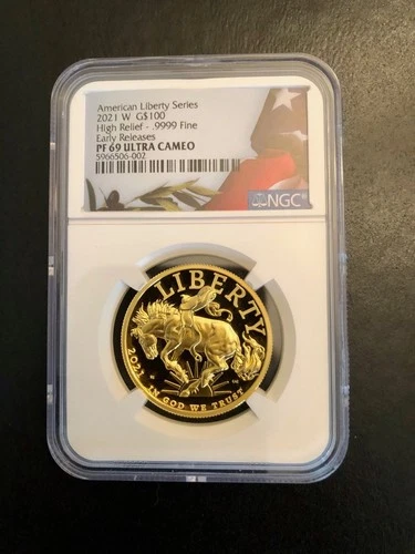 2021-W $100 High Relief American Liberty 1oz Proof Gold NGC PF-69 Ultra Cameo