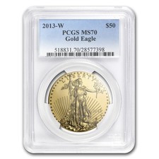 2013-W 1 oz Burnished Gold Eagle MS/SP-70 PCGS 4810.38 per troy oz
