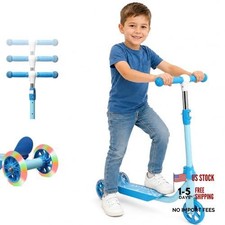 Kick Scooter para Niños Edades 3-7, Tres Ruedas Niño Scooter con Manillar Azul