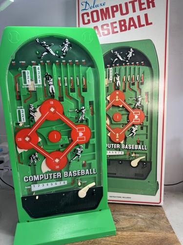 VTG! 1978 DELUXE Computer Baseball Game w/ORIGINAL BOX Pinball Style ...