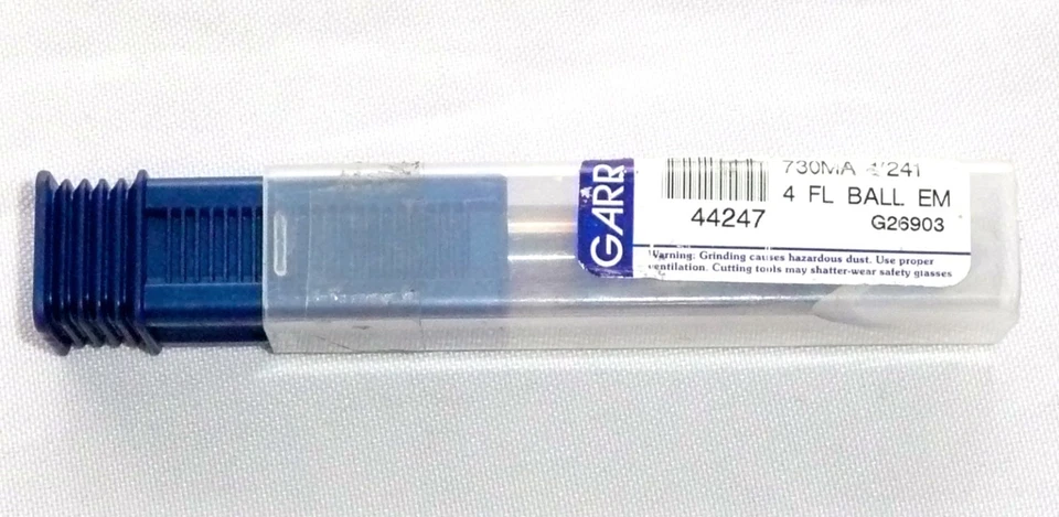 GARR CARBIDE END MILL 730MA 44247 4 Flute 1/2"x4"x1" G26904 NEW - Image 3 of 3
