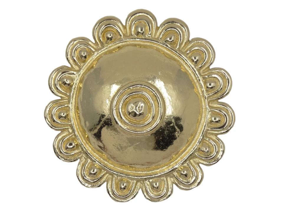 RARE LARGE VINTAGE 70's ETRUSCAN STYLE SHIELD CHRISTIAN DIOR BROOCH ~ 2.75"