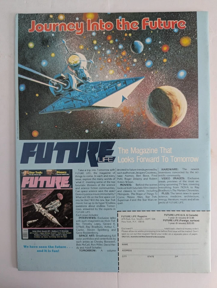 Starlog Magazine No. 26 September 1979 Alien Day After Tomorrow Blueprint Intact - Image 2 of 4