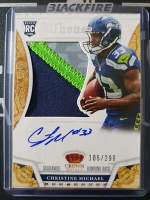 2013 Panini Crown Royale Christine Michael Rookie RC Patch AUTO /299 Numbered 