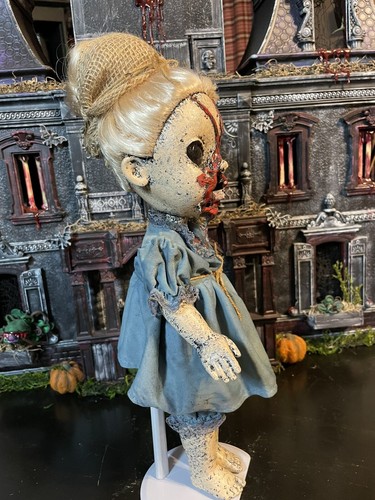 Creepy Scary Halloween Artist Doll - Possessed Patty- OOAK - 15" Tall W/Stand - Picture 6 of 7