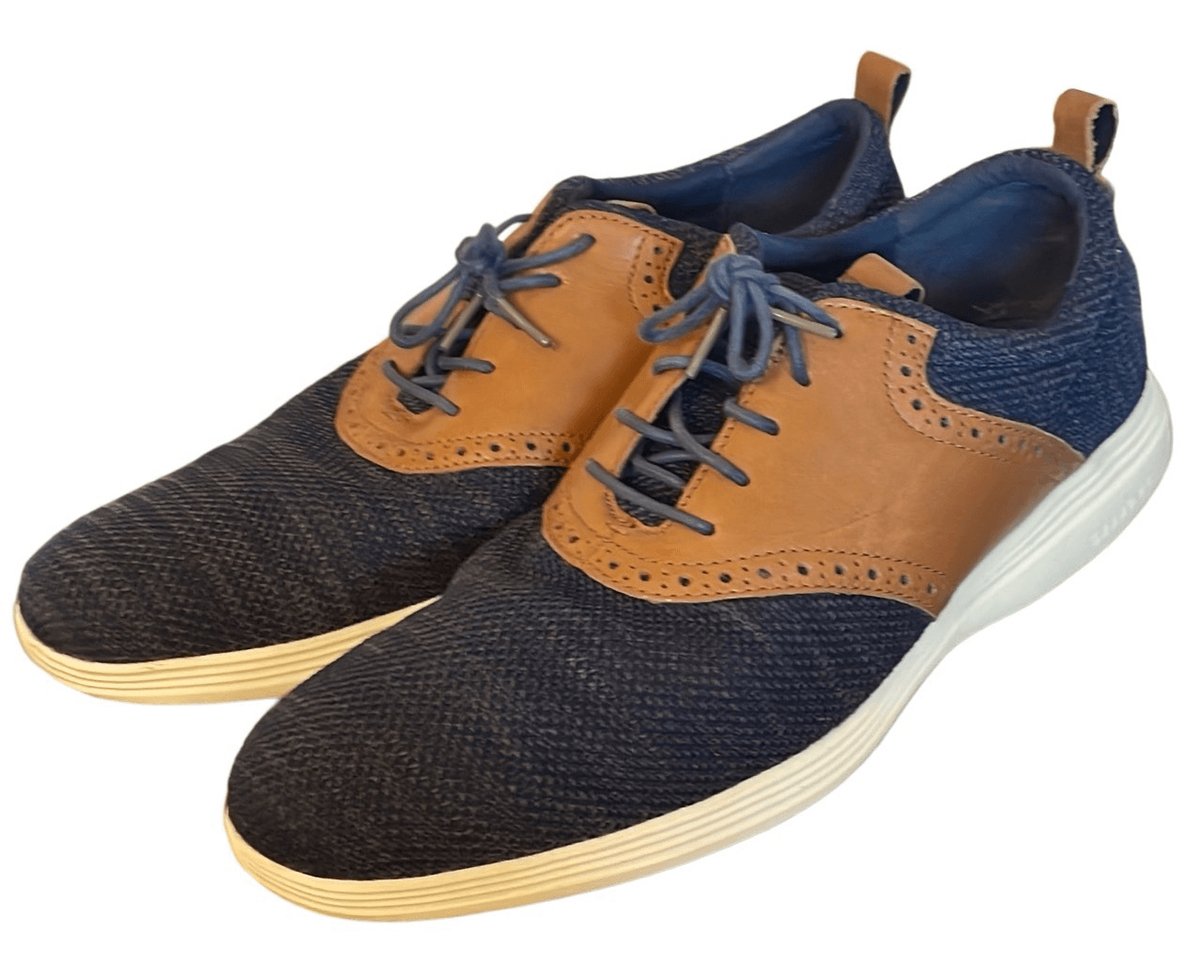 Cole Haan Grand Tour Men’s Knit Oxfords Blue/Tan Size 11 1/5 Cole Haan Grand Tour Knit blue Oxford shoe size 11.5 | eBay main image 2
