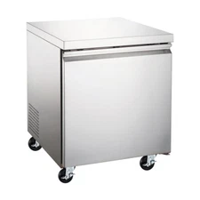 Omcan USA 50054 27" 1-Section Undercounter Refrigerator w/ 1 Solid Door, 6.3 ...
