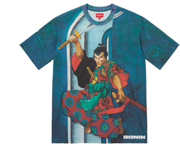 Supreme Ronin S/S Top T-Shirt All Over Print SS23 Size XL Blue