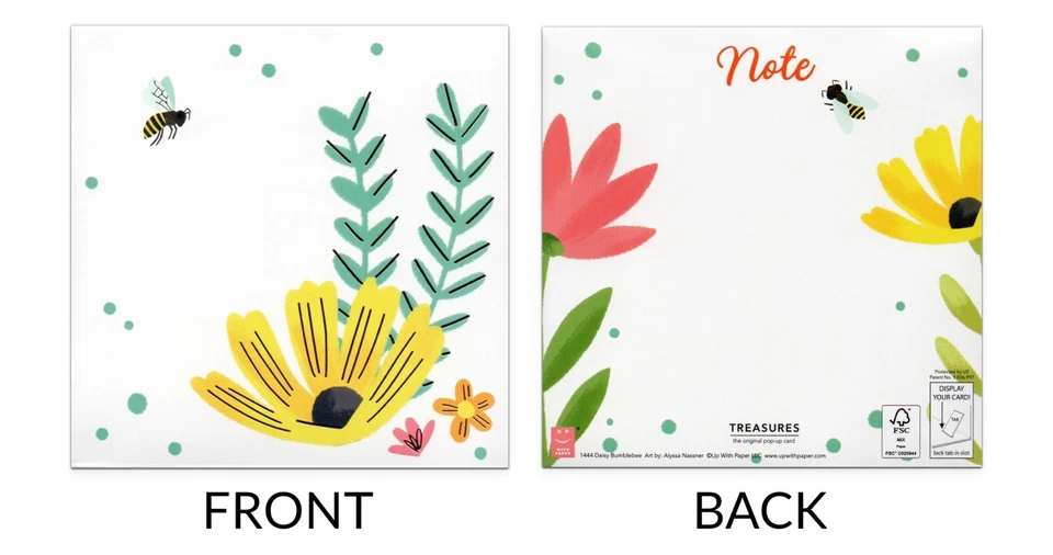 MOTHER'S DAY Pop-Up Card, "Daisy Bumblebee" by Alyssa Nassner — Up With Paper - Image 2 of 4