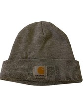 Carhartt Beanie Hat Cap Adult Grey Logo Made In USA