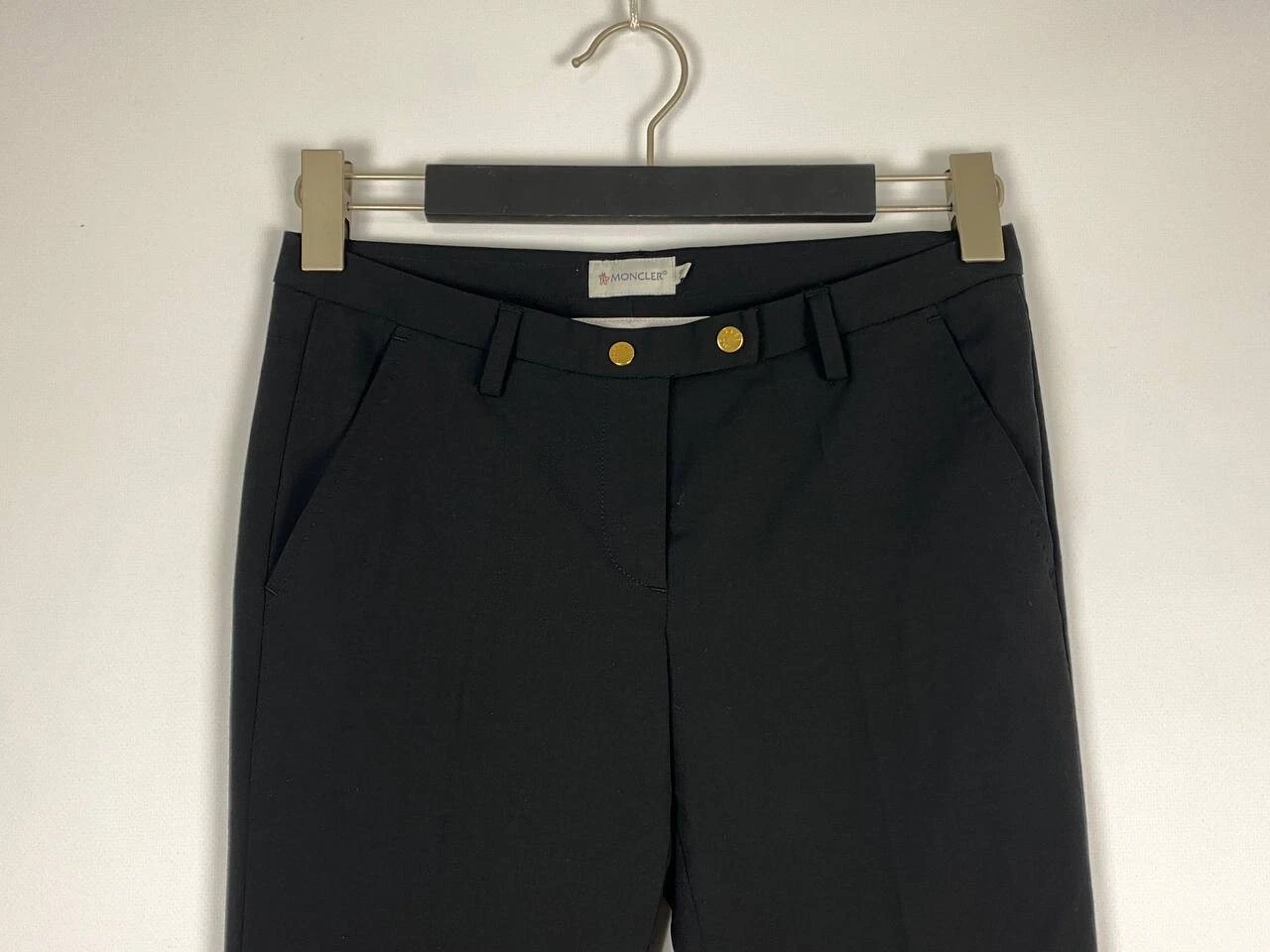 MONCLER pantalone abito chino nero lana taglia 38