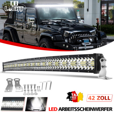 42zoll Curved LED Driving Light bar Arbeitsscheinwerfer Offroad Auto SUV 12V 24V