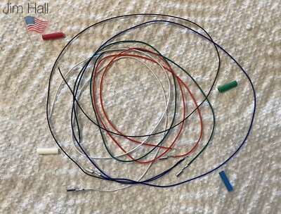 13 5/8  Tonearm Wire + Tubes + Ground 32AWG Silver Plated Copper Clips Installed