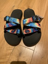 BNWT Black Tie Dye Chaco Chillo slides UK 10