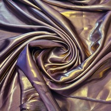 Gold Shimmer Foil Charmeuse Satin Shinny Material PU Craft Dress Drape Fabric 58