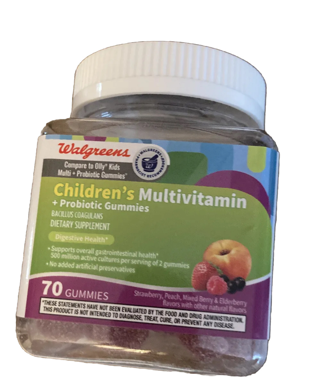 Walgreens Children's Multivitamin + Probiotic Gummies 70 gummies