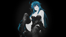 Anime high school dxd gremory rias monochrome blue hair Playmat Gaming Mat Desk