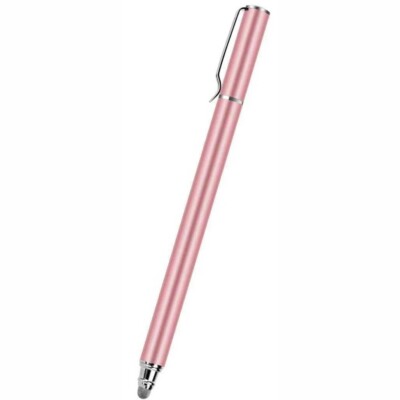 Pink Stylus Touch Screen Pen Fiber Tip Aluminum Lightweight for Phones