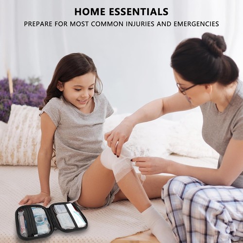 Mini Kit de Primeros Auxilios - 120 Piezas Pequeño Impermeable Carcasa Dura Kit Médico para Coche - Imagen 9 de 9