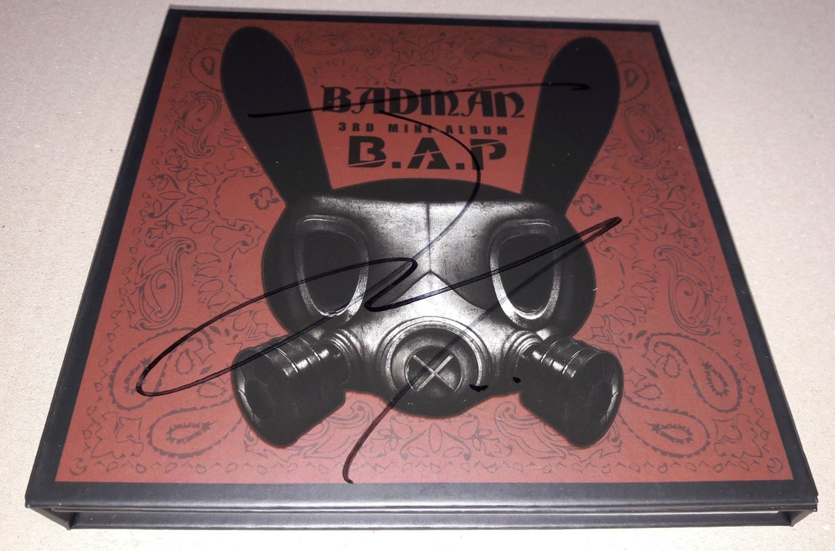 B.A.P BADMAN 直筆サイン入りCD B.A.P 3rd MINI ALBUM BADMAN K-POP REAL SIGNED AUTOGRAPHED CD