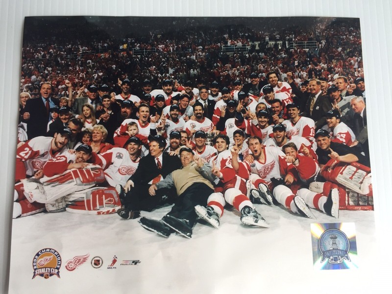 2002 Detroit Red Wings Champion Stanley Cup Group Picture Photo License