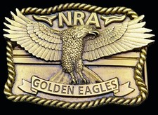 NRA Golden Eagles National Rifle Association Patriotic Belt Buckle