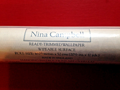 NEW OLD STOCK 1 x Nina Campbell Tapetenrolle Eiche Muster beige - 11 verfügbar