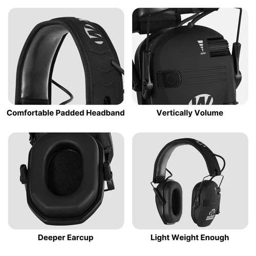 Walkers Electronic Earmuff Shooting Ear Protection Hearing Muff Slim Anti-noise - Picture 6 of 17