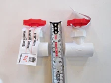New Lot of 2 Mueller B&K 3/4" Pvc stop/slide valve 100psi USA Made