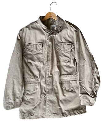 Alpha Industries Cold Weather Men's Field Coat Jacket Small Reg Khaki Canvas